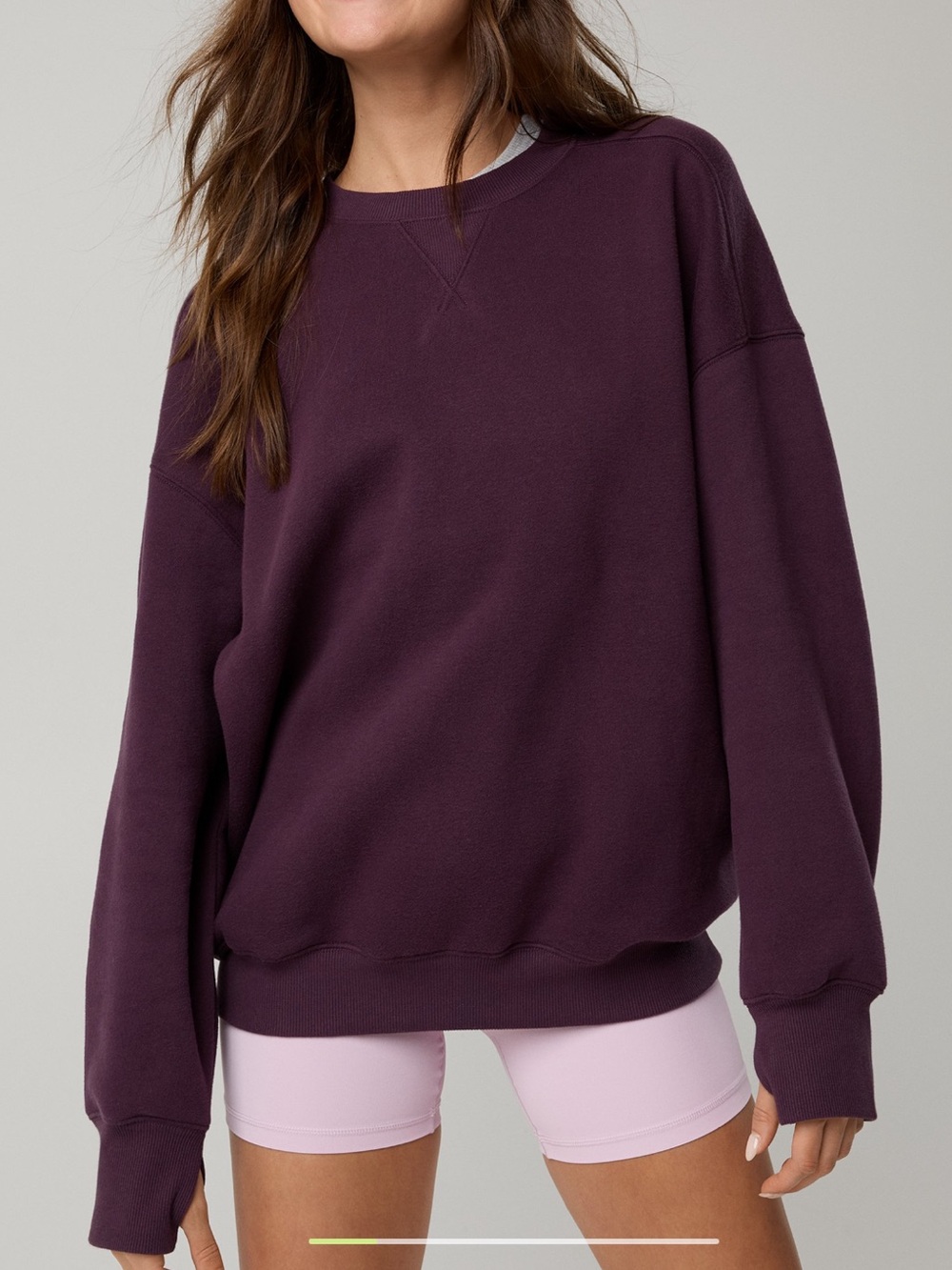 Offline by Aerie cool berry oversized cloud fleece crewneck. XL. NWT.